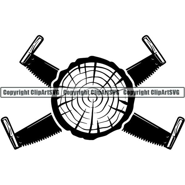 Construction Woodworking Carpenter Lumberjack Logo ClipArt SVG