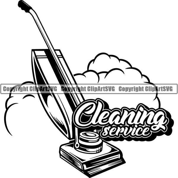 Maid Cleaning Service Housekeeping Housekeeper Logo ClipArt SVG