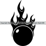 Sports Game Paintball Flame ClipArt SVG