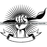 Painting Painter Artist Art Paintbrush Canvas Logo ClipArt SVG