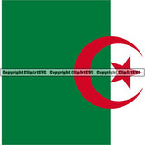 Country Flag Square Algeria ClipArt SVG