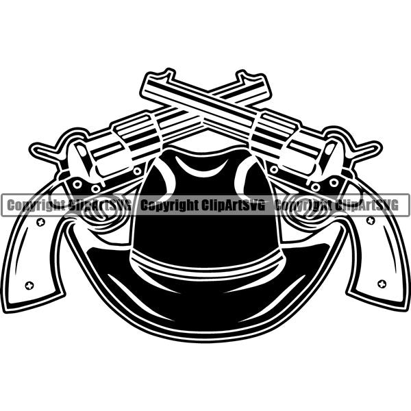 Occupation Cowboy Logo ClipArt SVG