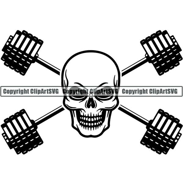 Gym Sports Bodybuilding Fitness Muscle Logo ClipArt SVG