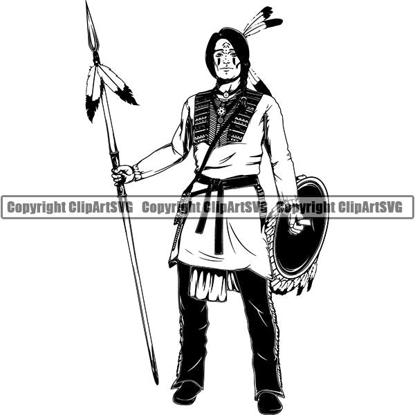 Native American Indian ClipArt SVG