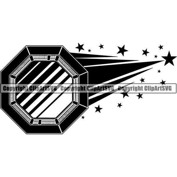 Sports Boxing Boxer MMA Fighter Motion ClipArt SVG