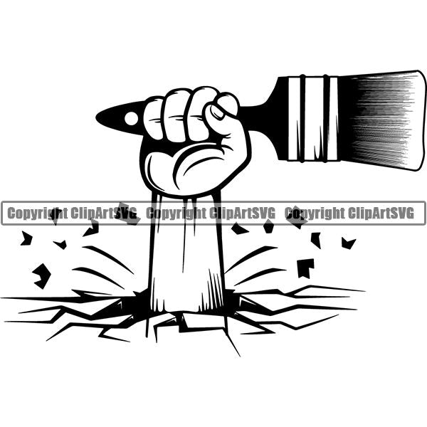 Painting Service Painter Paint Paint Brush ClipArt SVG