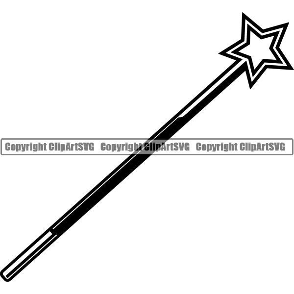 Magician Magic Wand ClipArt SVG