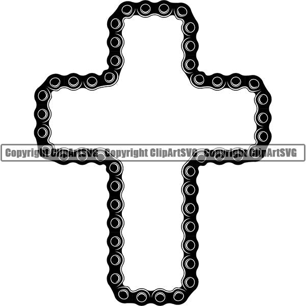 Sports Bicycle Chain Black Highlight Cross.jpg