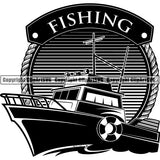 Sports Game Hunting Fishing Hunt Fish Logo ClipArt SVG