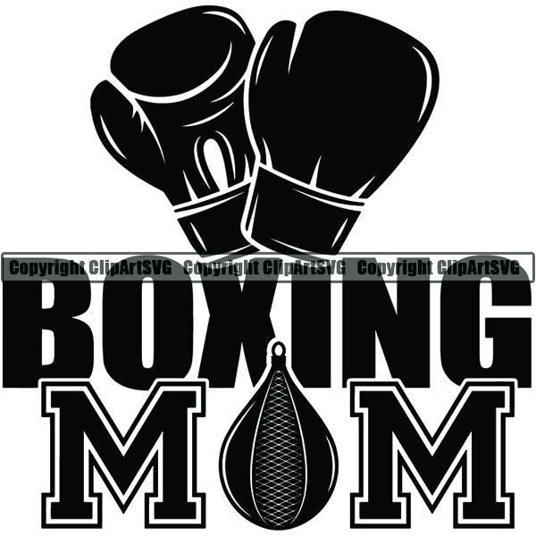 Sports Boxing Boxer MMA Fighter Motion ClipArt SVG