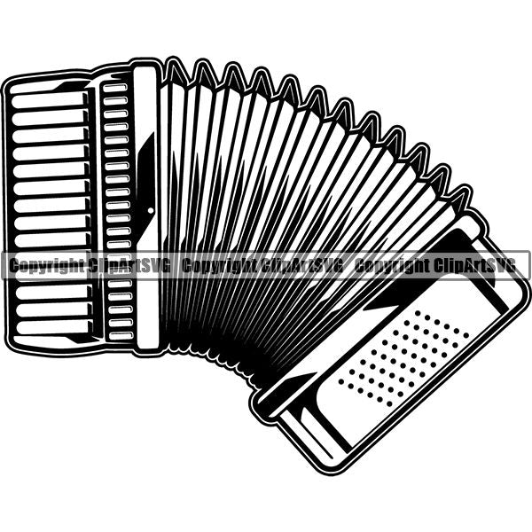 Music Musical Instrument Accordian rfcd ClipArt SVG