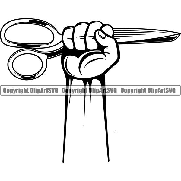 Tailor Seamstress Alterations Scissors Sheers ClipArt SVG