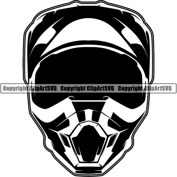 Motorcycle Sports Racing Helmet ClipArt SVG
