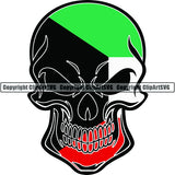 Country Flag Skull Kuwait ClipArt SVG