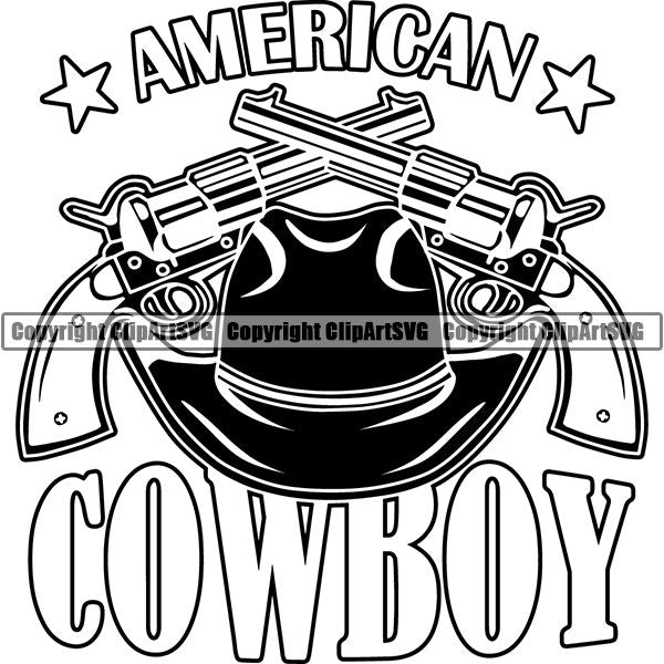 Occupation Cowboy Logo ClipArt SVG