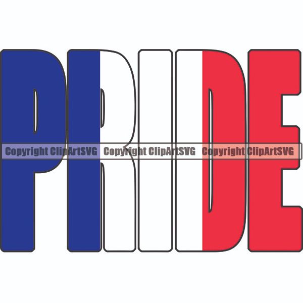 Flag Country Pride France ClipArt SVG