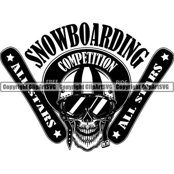 Sports Snowboarding Snowboard Skiing Ski Logo ClipArt SVG