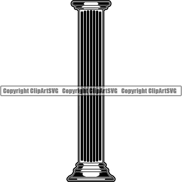 House Column Round ClipArt SVG