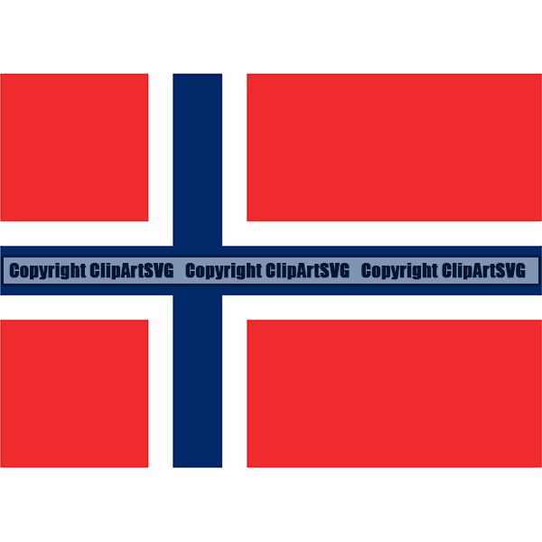 Country Flag Square Norway ClipArt SVG
