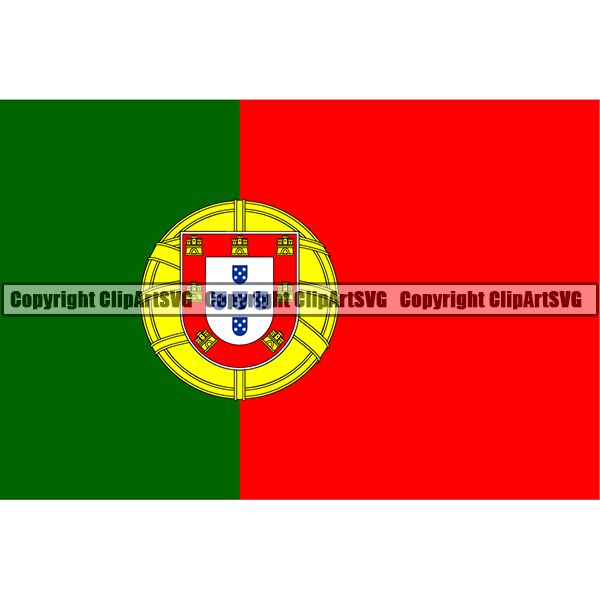 Country Flag Square Portugal ClipArt SVG