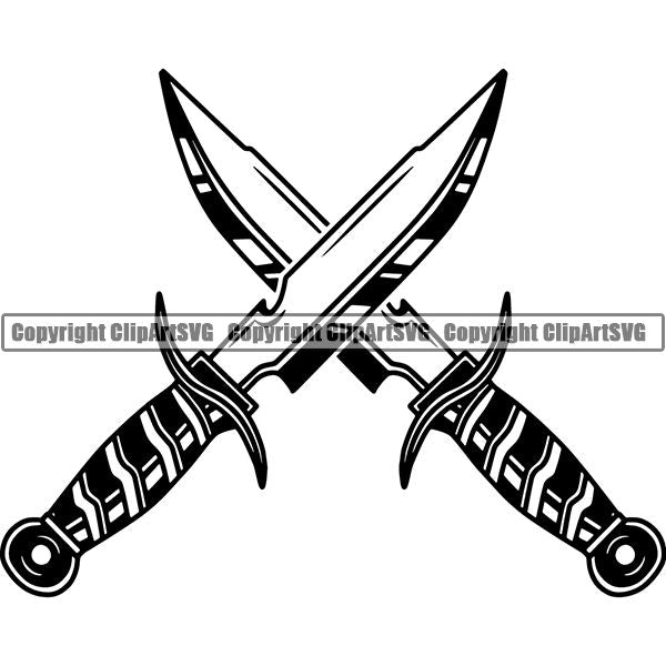 Sports Game Hunting Fishing Hunt Fish Knife ClipArt SVG