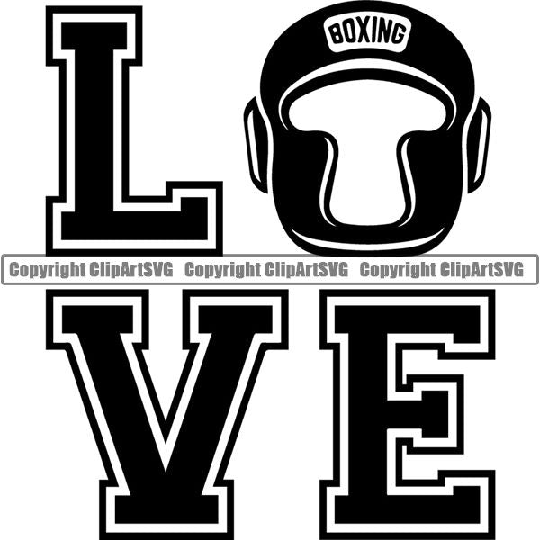 Sports Boxing Boxer MMA Fighter Love ClipArt SVG