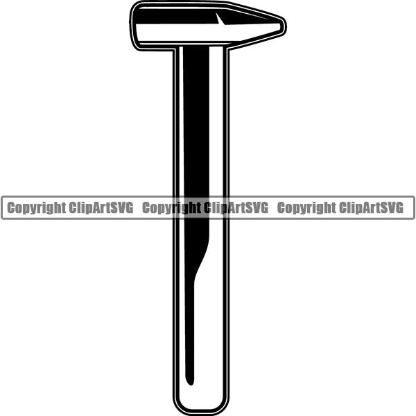 Construction Building Repair Service Hammer Sledge Mallet ClipArt SVG