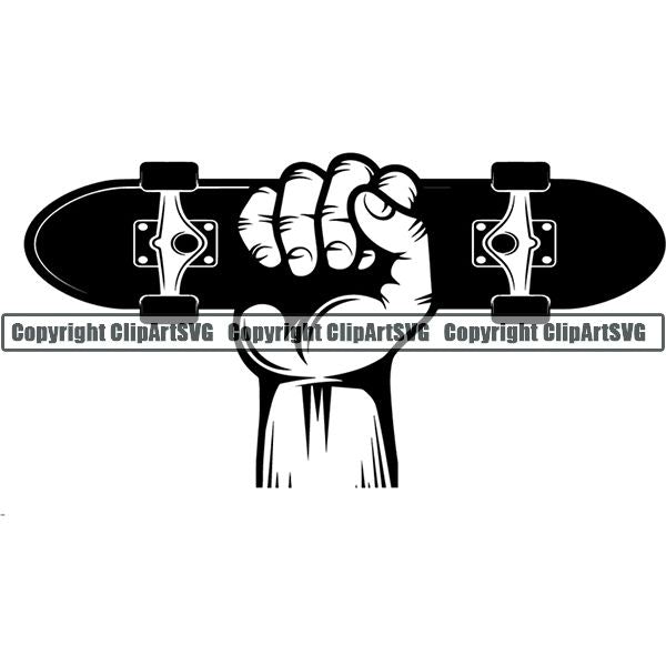 Sports Skateboarding Skateboard Hand ClipArt SVG