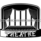 Acting Actor Movie Performer Performance Theater Stage ClipArt SVG