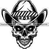 Occupation Cowboy Skull ClipArt SVG