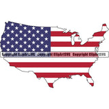 Country Flag Map United States ClipArt SVG