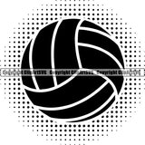 Sports Game Volleyball Logo ClipArt SVG