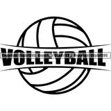 Sports Game Volleyball Logo ClipArt SVG