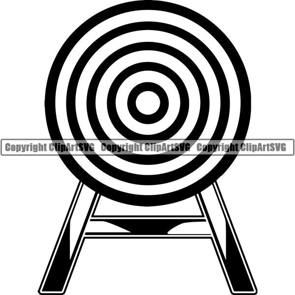 Sports Game Archery Target ClipArt SVG