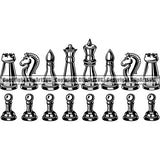 Game Chess Pieces ClipArt SVG