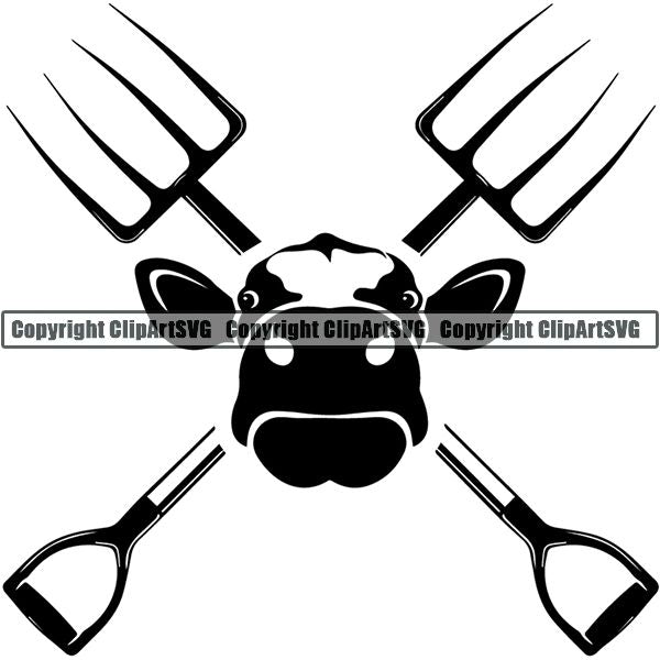 Farming Farmer Farm Organic Logo ClipArt SVG