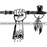 Native American Indian Pipe Peace ClipArt SVG
