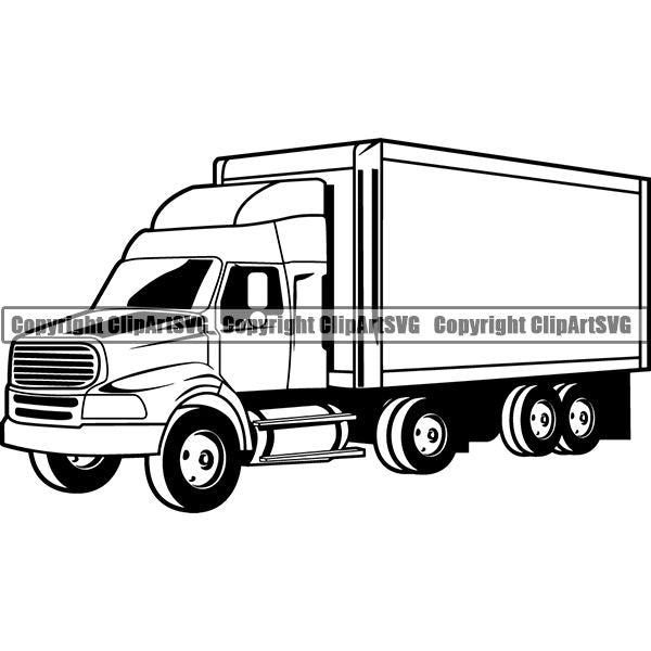 Truck Driver Trucking Trucker Driving Transportation Delivery ClipArt SVG
