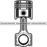 Mechanic Repair Shop Garage Engine Piston ClipArt SVG