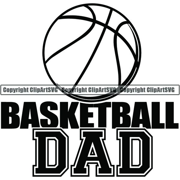 Sports Game Basketball Dad ClipArt SVG