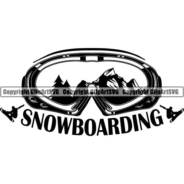 Sports Snowboarding Snowboard Skiing Ski Logo ClipArt SVG