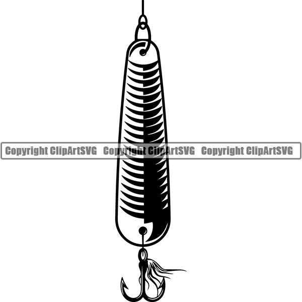 Sports Game Fishing Hunting Fish Hunt Lure ClipArt SVG