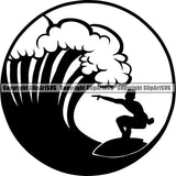 Sports Surfing Surf Logo ClipArt SVG