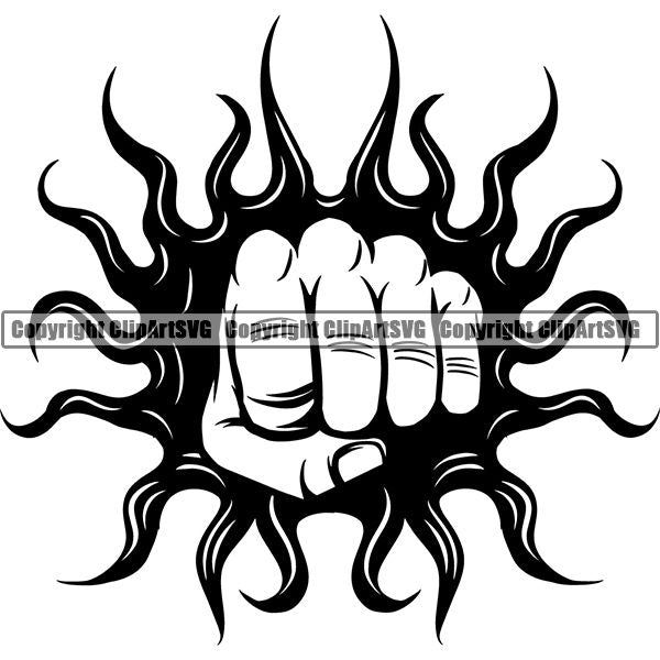 Design Element Human Hand Fire ClipArt SVG
