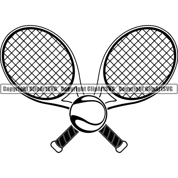 Sports Game Tennis Logo ClipArt SVG