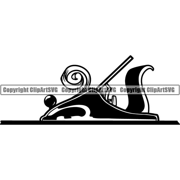 Construction Woodworking Carpenter Lumberjack Wood Plane ClipArt SVG