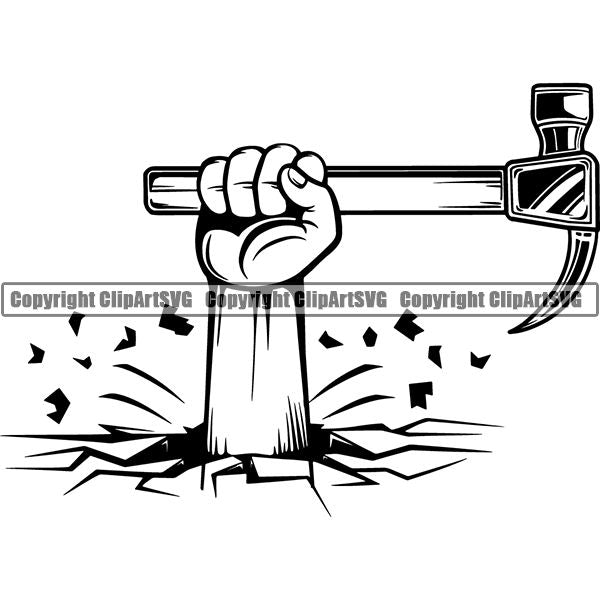 Construction Building Repair Service Hammer ClipArt SVG