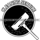 Maid Cleaning Service Housekeeping Housekeeper Logo ClipArt SVG