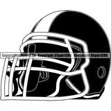 Sports Game Football Helmet ClipArt SVG