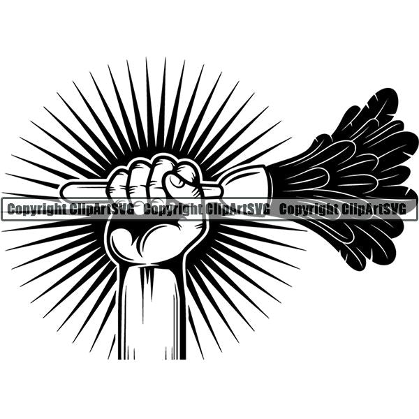 Maid Cleaning Service Housekeeping Housekeeper Hand Sunburst ClipArt SVG